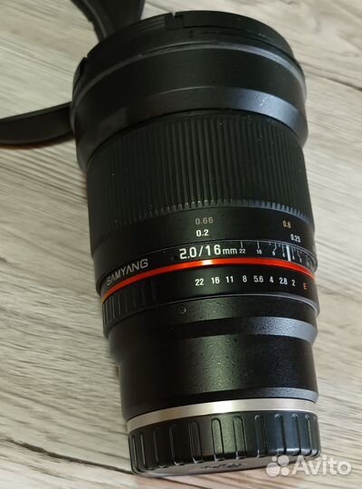 Объектив Samyang 16mm f/2.0 ED AS UMC CS Sony E