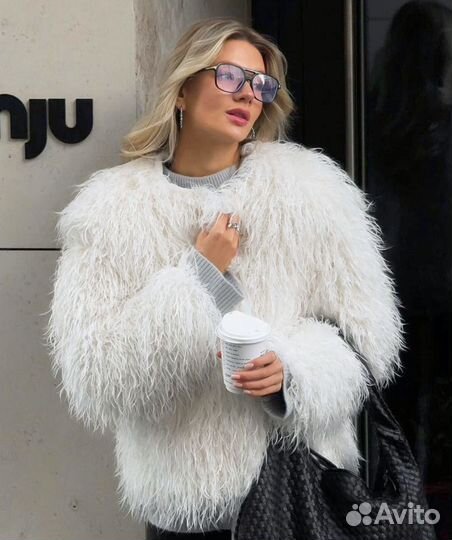 Шуба лама размер M премиум