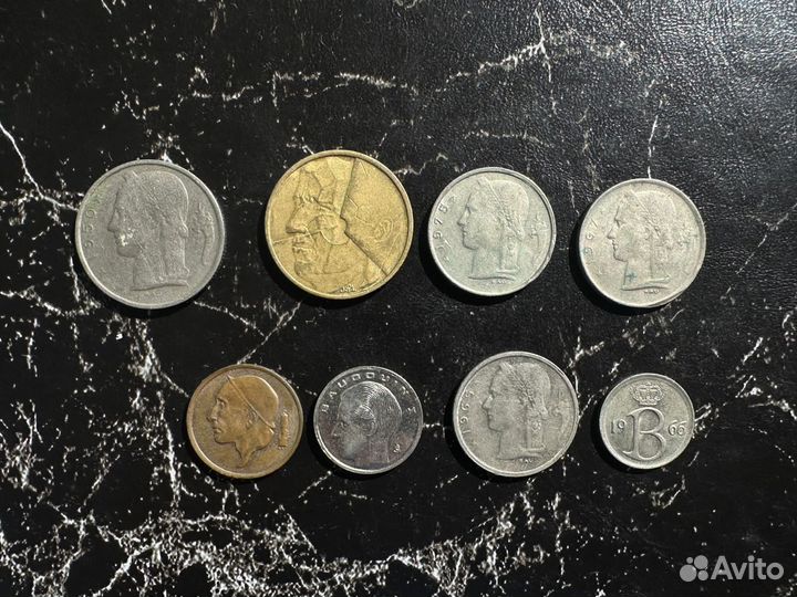 Монеты Туниса, Бельгии,Греции, ОАЭ и ца