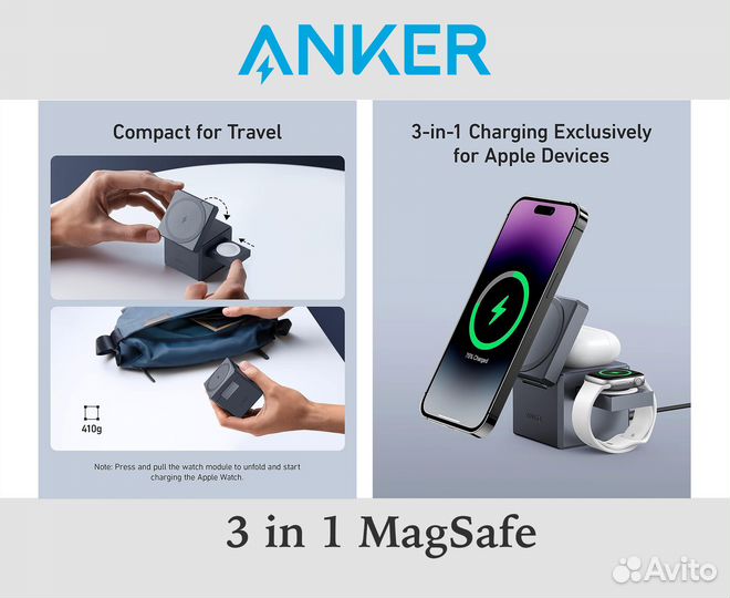 Belkin Mophie Anker 3 in 1 MagSafe Stand