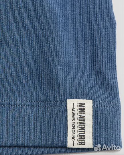 Шапка в рубчик тонкая 98/104 H&M