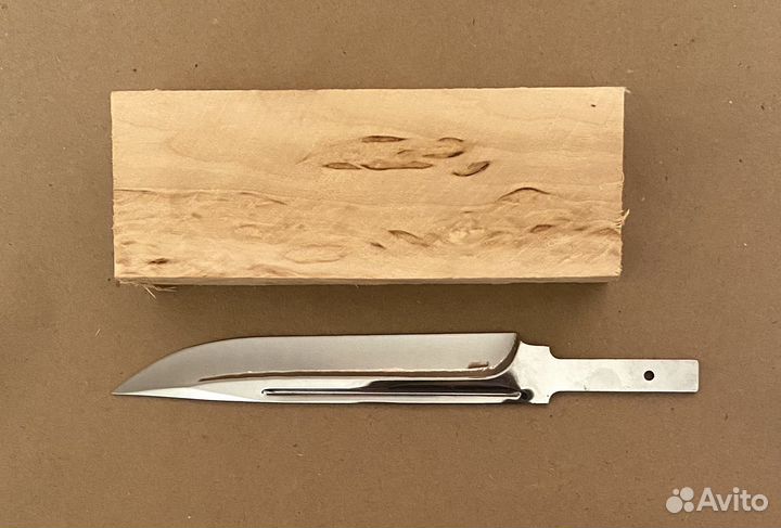 Клинок заготовка для ножа карельская береза