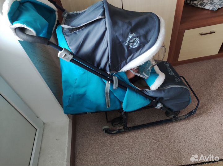 Детские санки коляска nika