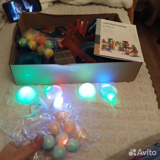 Light magnetic blocks 110 деталей