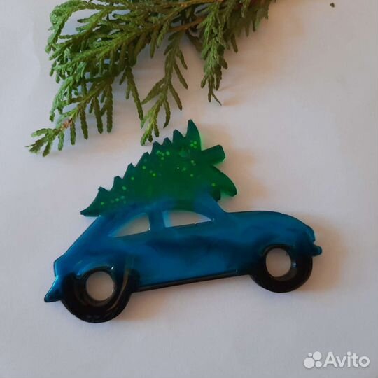 Новогодние игрушки из эпоксидной смолы