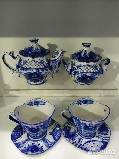 Ваза для цветов Гжель