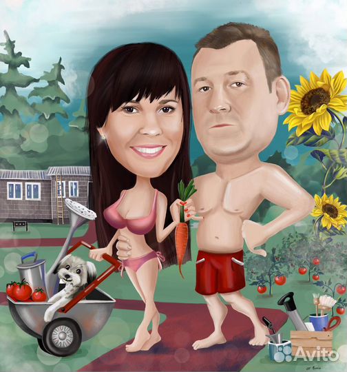 Шаржи, портреты на заказ