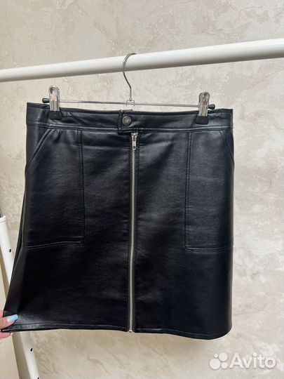 Мини юбка из экокожи