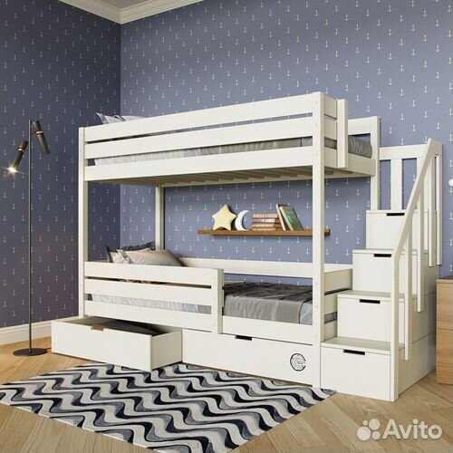 Двухъярусная кровать массив березы