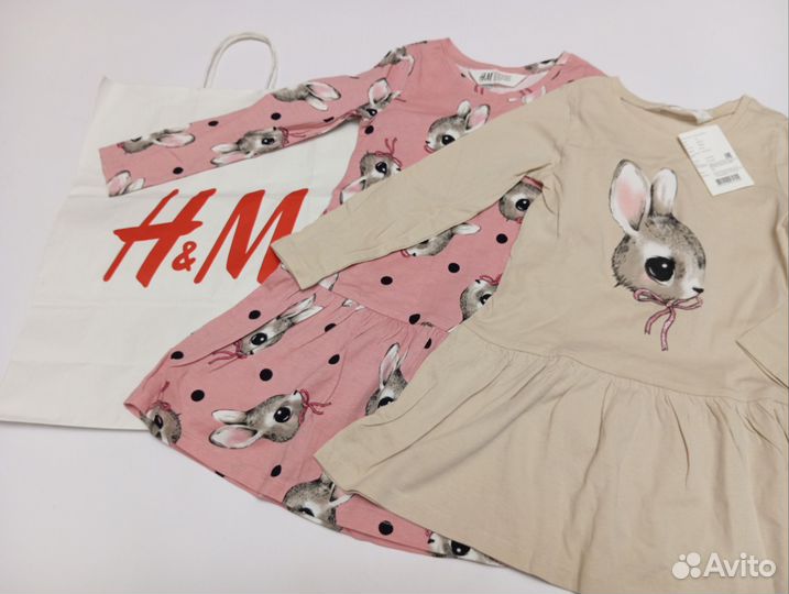 Платья для девочек hm 98 104 новые 122 128