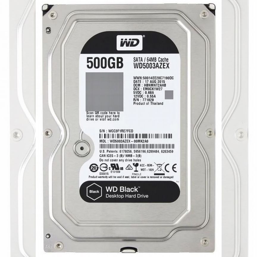 [WD5003AZEX] Жесткий Диск Western Digital 500gb Sata Wd5003azex