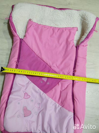 Спальный мешок в коляску на овчине