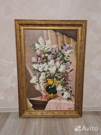 Картина в раме 65*96 Сирень