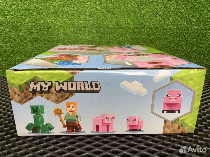 Конструктор маинкрафт дом свинья My World