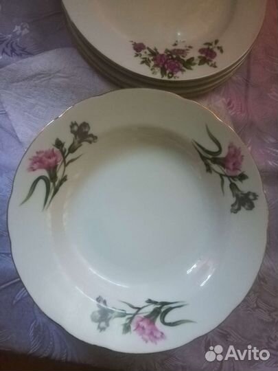 Глубокие суповые тарелки, японский фарфор