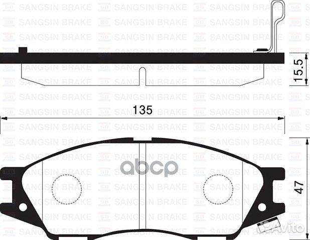 Колодки торм.пер. SP1156 Sangsin brake