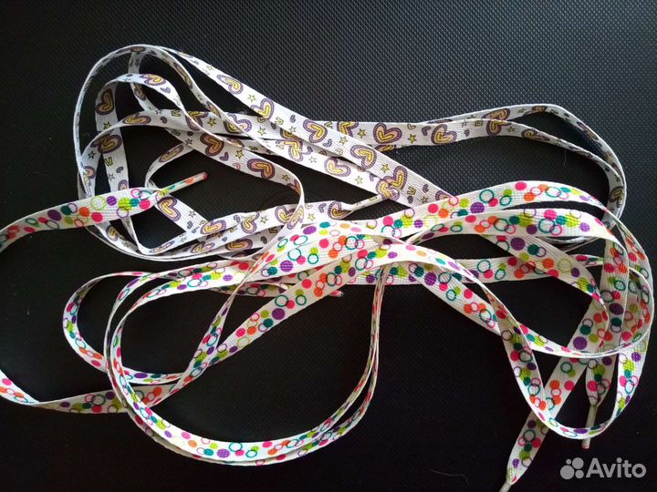 Шнурки, 2 пары, цветные