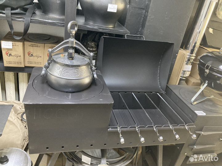 Гриль с печью под казан