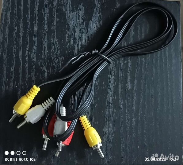Кабель 3 RCA - 3 RCA. Шнур тюльпан-тюльпан 1,5 м