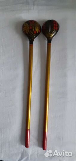Деревянные ложки хохлома, длинные