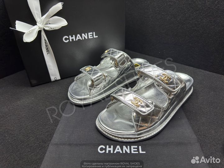 Сандалии шлепанцы женские Chanel Dad