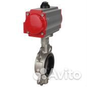 Затвор дисковый поворотный DN.ru 316L-316L-NBR Ду200 Ру16, корпус - нержавеющая сталь, диск - нержав