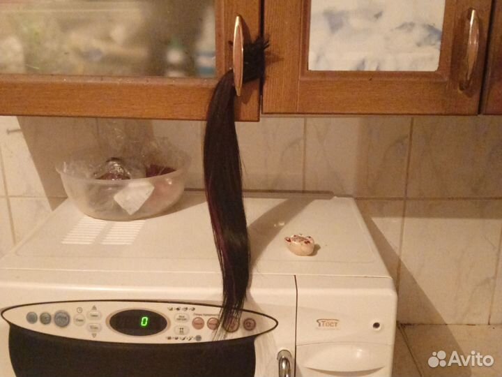 Волосы натуральные бу 40 см,80 прядей