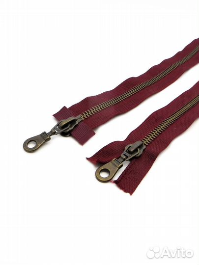 Молния металлическая 1шт.(2 бегунка), в картонной