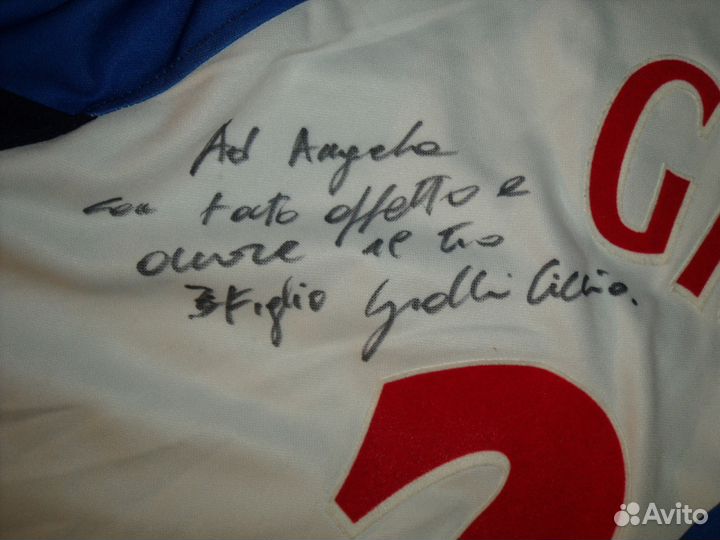 Оригинальная футболка итальянца Grabbi 21 автограф