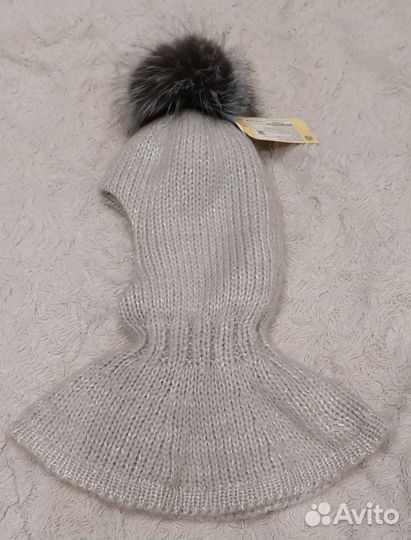 Шапка шлем для девочки зима