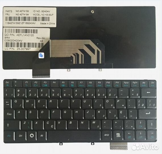 Клавиатура для ноутбука Lenovo S9, S10 черная