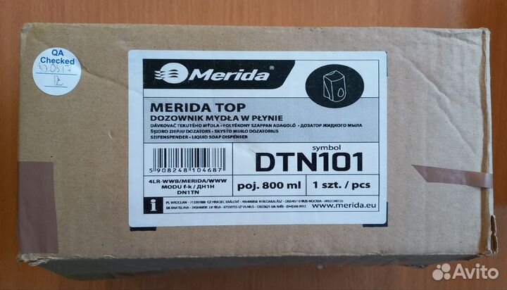 Новый дозатор для жидкого мыла Merida Top DTN101