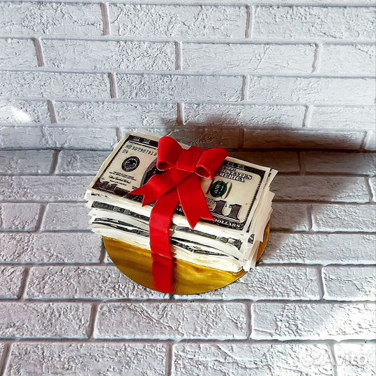 Торт в виде пачки денег на заказ