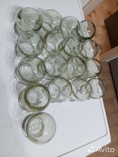 Медицинские стеклянные банки для массажа СССР