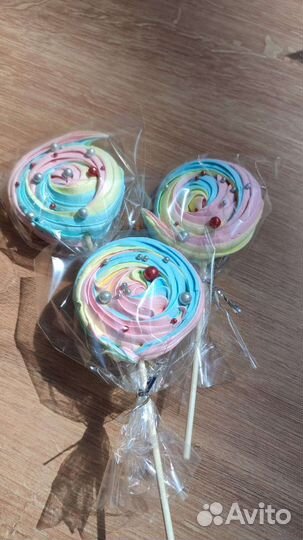 Безе (меренга) на палочке