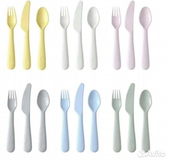 IKEA калас посуда для ребёнка, набор 36 предметов