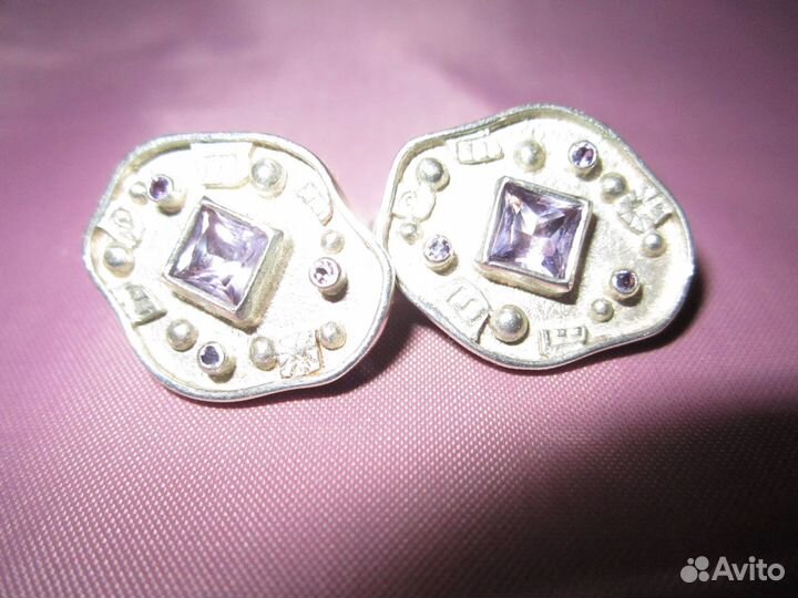 Серьги с натуральными камнями