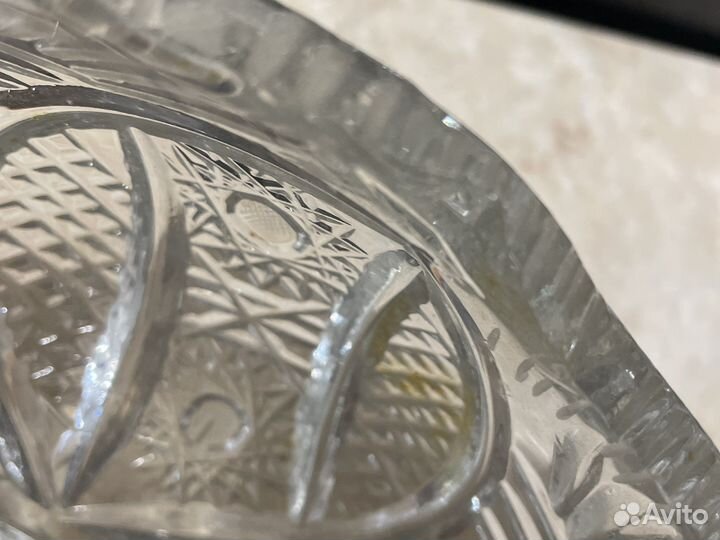 Хрустальная ваза фруктовница конфетница