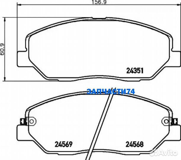 NP6030 колодки дисковые передние\ Hyundai Santa Fe