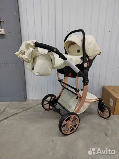 Коляска Luxmom 608 2в1/3в1 экокожа
