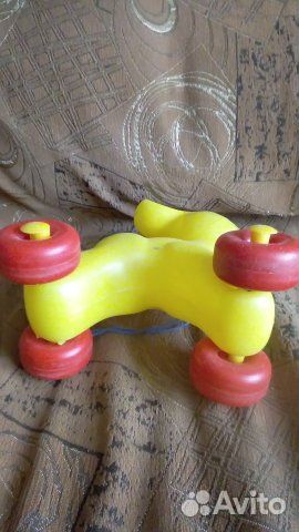 Заяц на колесах дутыш игрушка СССР