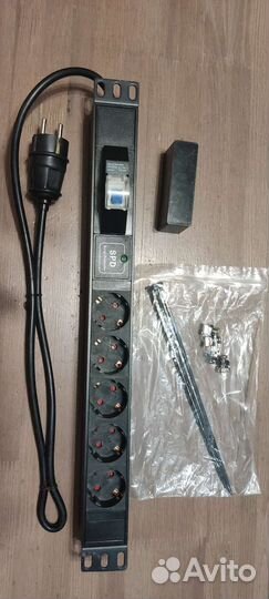 Блок розеток, 1U, 19