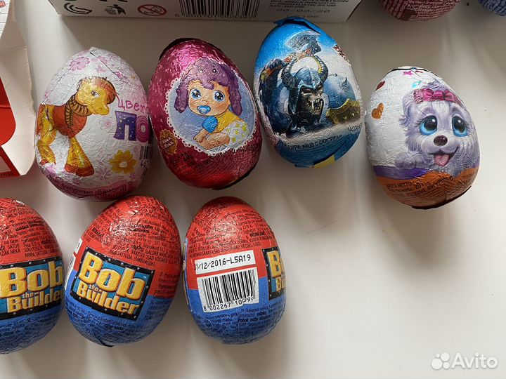 Шоколадные яйца/киндеры 2017-2018гг