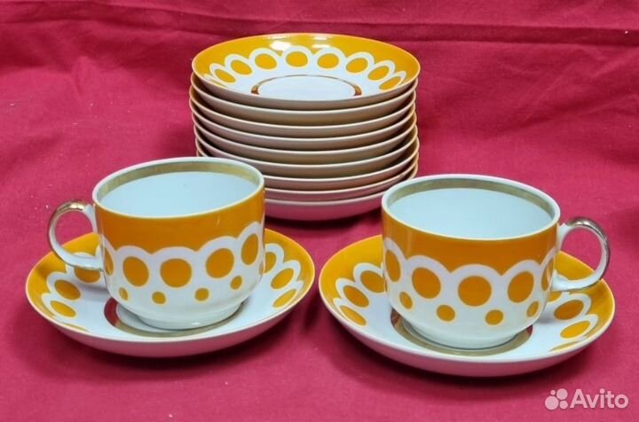 Чайный сервиз СССР. Южноуралский фарфоровый завод
