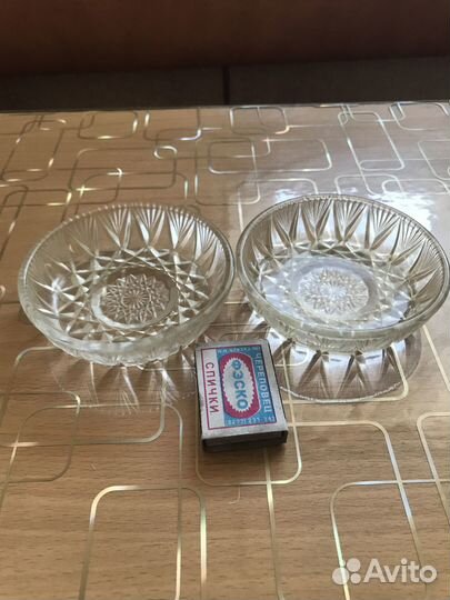Хрустальное блюдце для закуски СССР