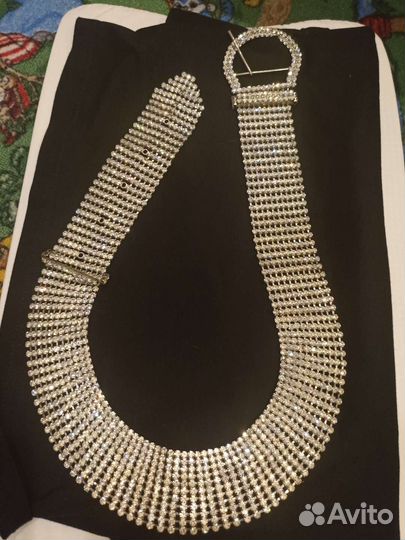 Ремень со стразами