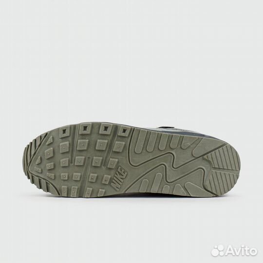 Кроссовки Nike Air Max 90 Mid Olive Grey with Fur