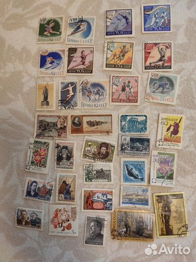 Марки 1946-1987 гг Китай Болгария Куба Аргентина С