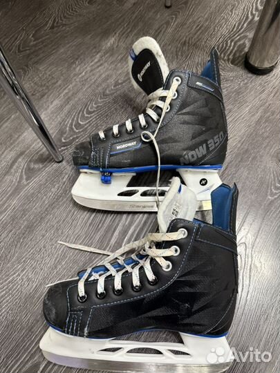 Коньки хоккейные раздвижные 33-37