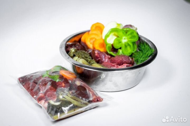 Готовый мясной рацион для собак